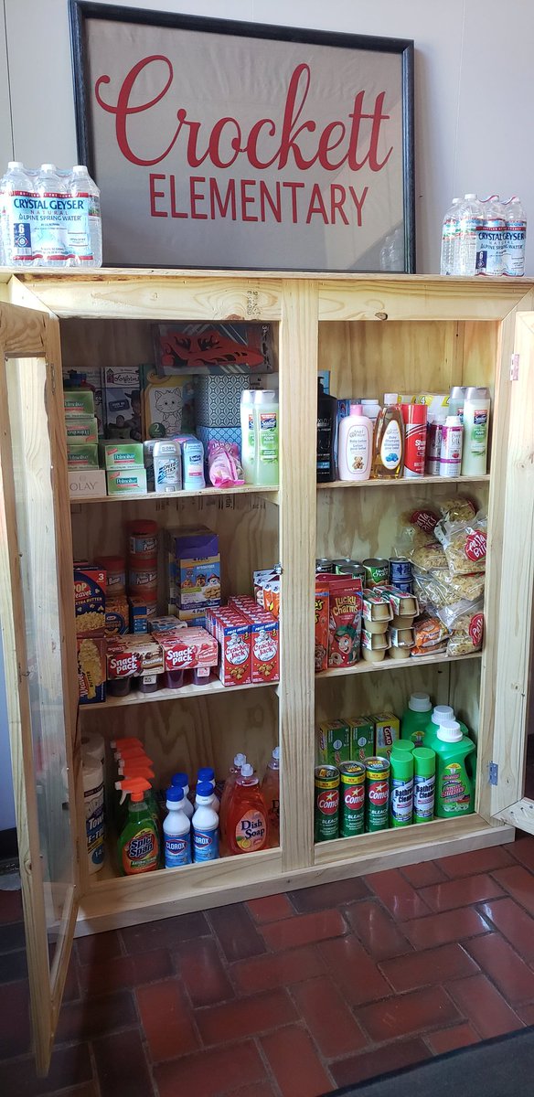 ***CROCKETT FAMILIES***

If your family has a need for cleaning supplies, food, or hygiene items, Crockett is making our Blessing Box available in our foyer on Fridays from 12-6 PM. We hope this helps in even the smallest way during this unique time. <a href="/WFISDschools/">Wichita Falls ISD</a> <a href="/Kuhrteous/">Michael Kuhrt</a>