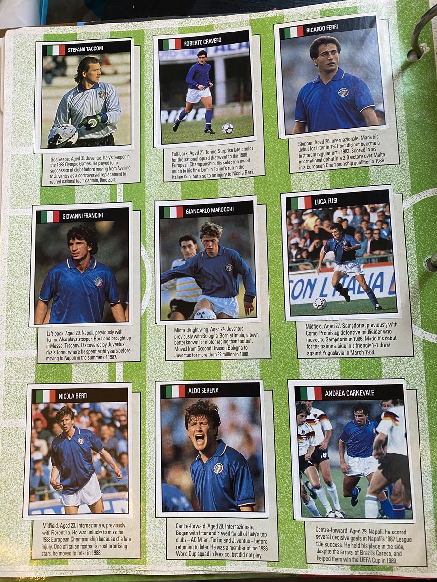 Italy then, and they obviously didn't see Bobby Baggio making much of an impact so why bother including him