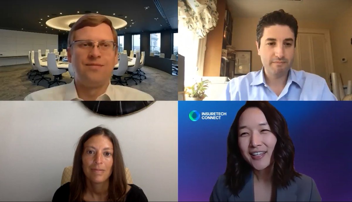 Thank you to Kat Utecht <a href="/KUtecht/">Kathleen Utecht</a> from <a href="/TheRealCoreVC/">Core VC</a>, Adrian Jones from <a href="/SCOR_SE/">SCOR</a> and Drew Aldrich from American Family Ventures for joining #InsureTechConnect's first digital panel yesterday! <a href="/insuretechnow/">InsureTechConnect</a> #insurtech #insuretech #insurance