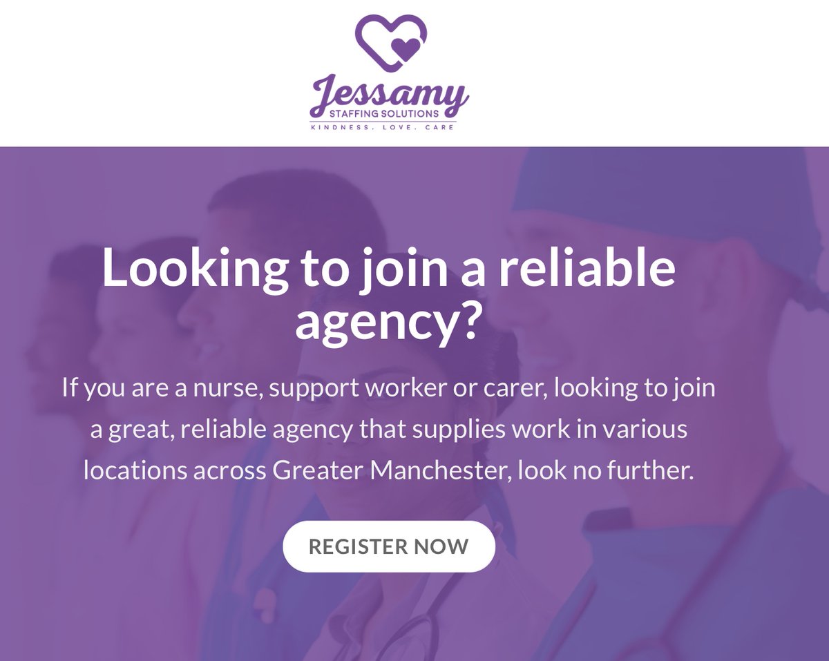 JessamyStaffing's tweet photo. Visit https://t.co/AYDE4eDuZb jobs available in #nursing #homecare #healthcareassistants #supportworkers. We are a reliable agency that supplies work in various locations across #GreaterManchester #UnitedKingdom
So... #getstartedwithus, fast track your #career👌 https://t.co/oLxl7WlL7q