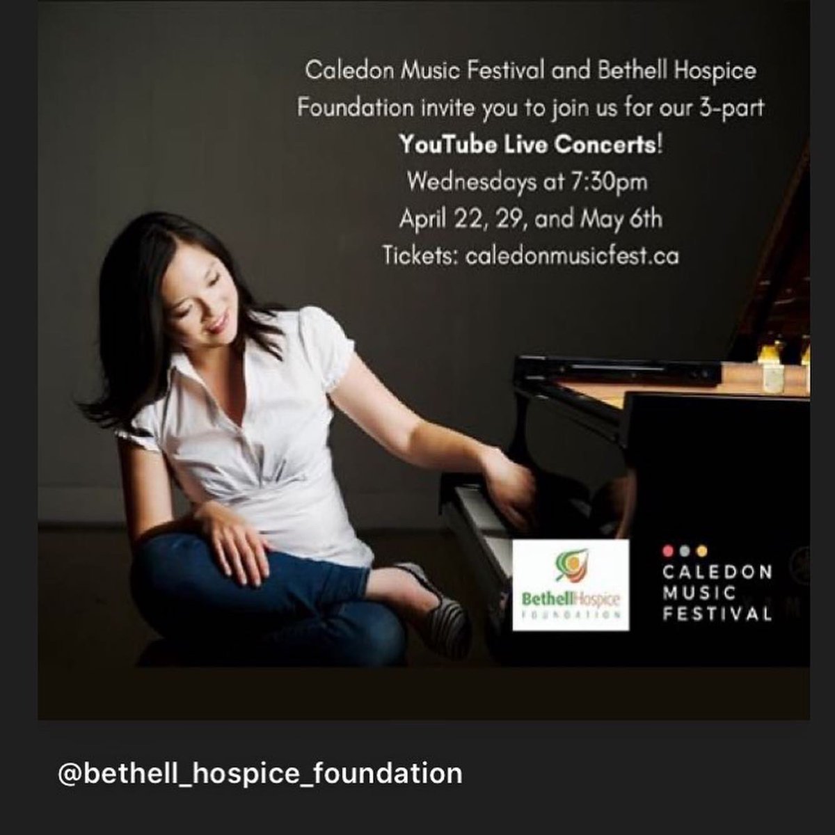 K_Stronach's tweet photo. YouTube Live concert April 22nd proceeds to @BethellHospice https://t.co/karD9y3rPN