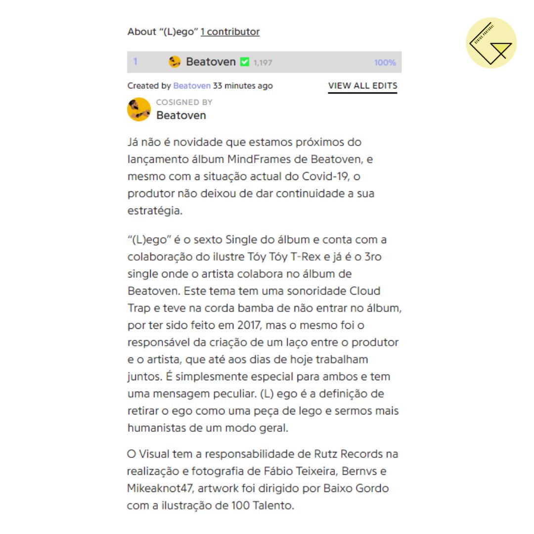 "(L)ego", em colaboração com Tóy Tóy T-Rex, é o novo single do álbum "Mind Frames" de <a href="/iambeatoven/">Beatoven</a>.