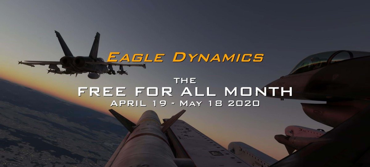 All the DCS modules free for a whole month buff.ly/2ViEPwQ #flightsim <a href="/eagledynamics/">Eagle Dynamics</a>