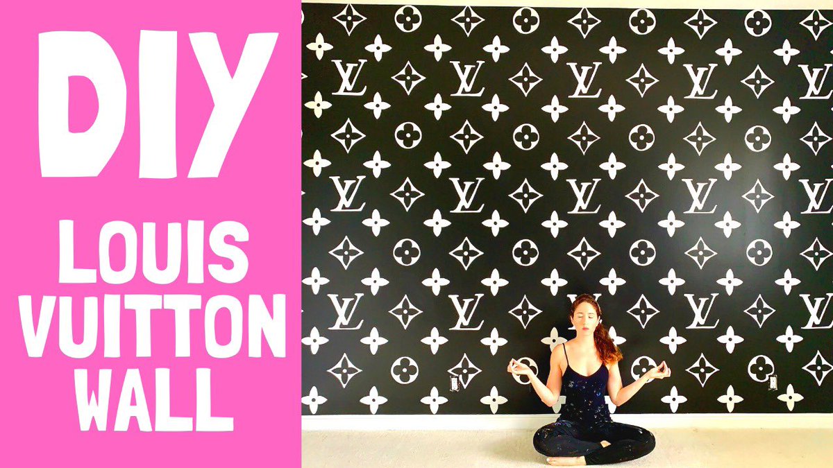 BecaCastel's tweet photo. I created this #LouisVuittonwall #Mural for a client’s room. I got SO MUCH positive feedback that I decided to create a #DIY video! Click the link https://t.co/dxGbfGyR8T https://t.co/vJtzISIYqs
