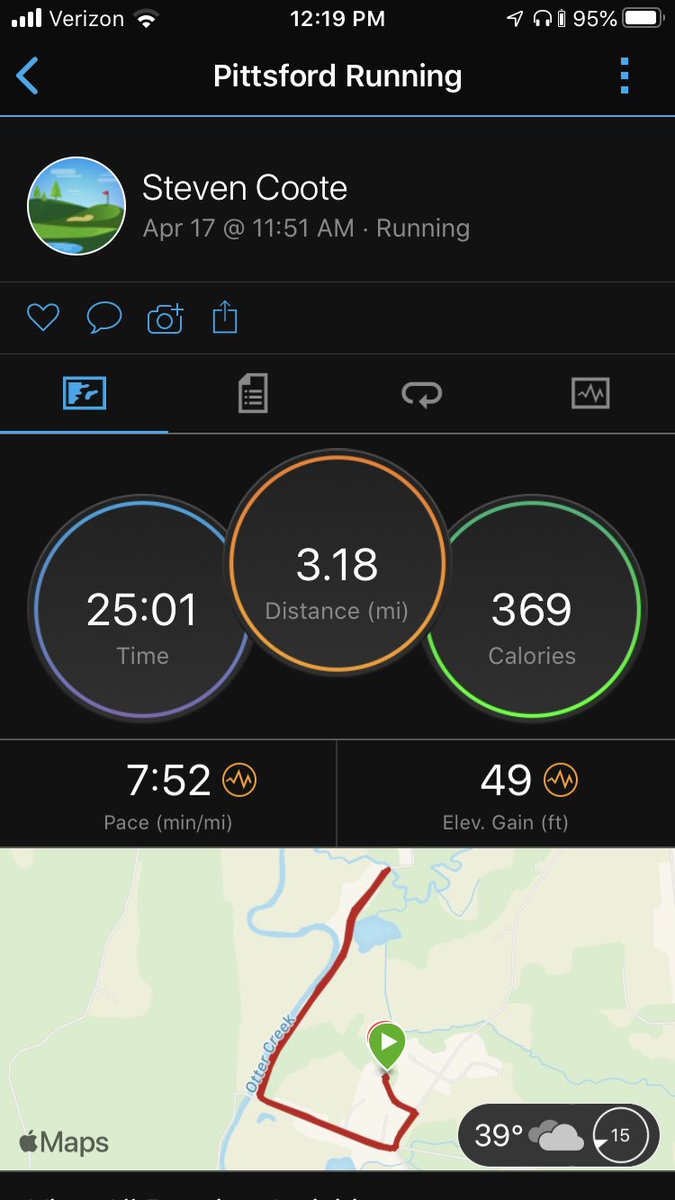 VSP_Steven's tweet photo. I’ve been out of the road race game for a while, but with some extra time on my hands I’m able to work on my 5k time. #lostsomespeed #gettingOld #staysafe #InThisTogether #802VSP https://t.co/FnAHTK60xc