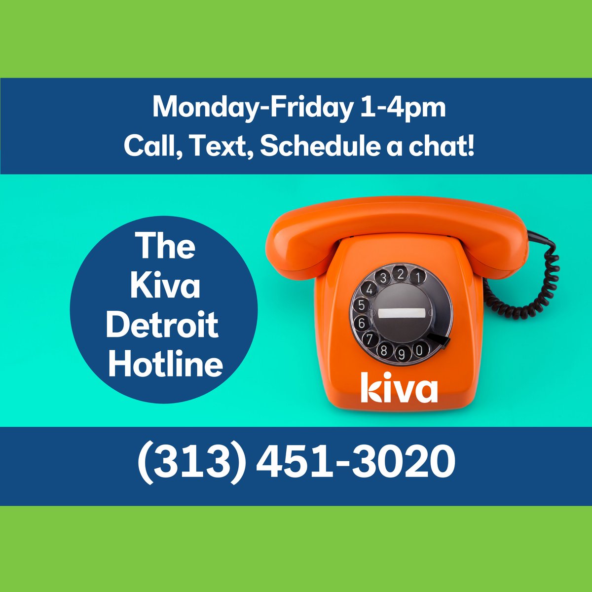 We at Kiva want to make sure your business has the funding that it needs during this uncertain time. Call or text our Kiva Hotline at (313) 451-3020 for information on our 0% interest loans up to $15,000