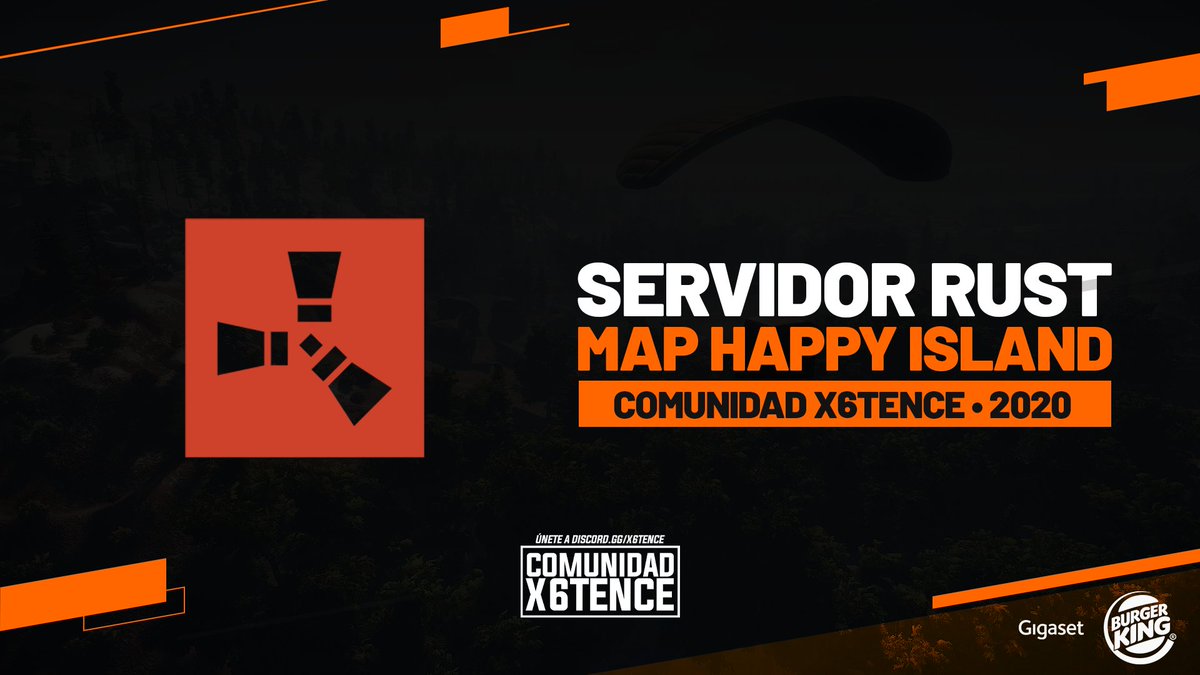 x6Community's tweet photo. 📢 ¡ABRIMOS EL SERVIDOR DE #RUST! 👽🧡

🔸 Ven y disfruta del mapa #HappyIsland donde @ElBanaNo0 estará en DIRECTO jugando en el server ¿Te lo vas a perder? 👽😏

➡️ ÚNETE EN: https://t.co/PwqS5NK1hj

🍔 @BurgerKingGames
📱 #Gigaset
👽 @x6tence https://t.co/W7NtVRGBKk