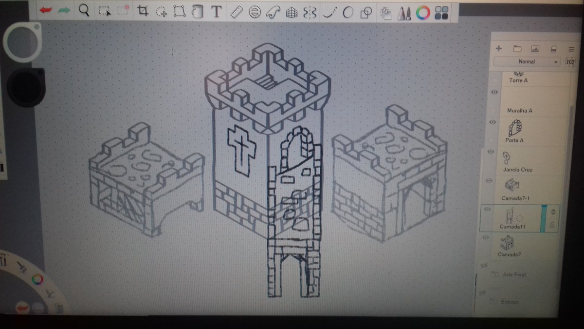 GnarledMonster's tweet photo. So I started polishing the towers and I thought it would be faster if I made blocks to copy paste. Now I want to make everything as isometric blocks so I can reuse them for other maps. ๐น #DnD #OSR #rpgartist #isomap https://t.co/dh9W0WP8Fs