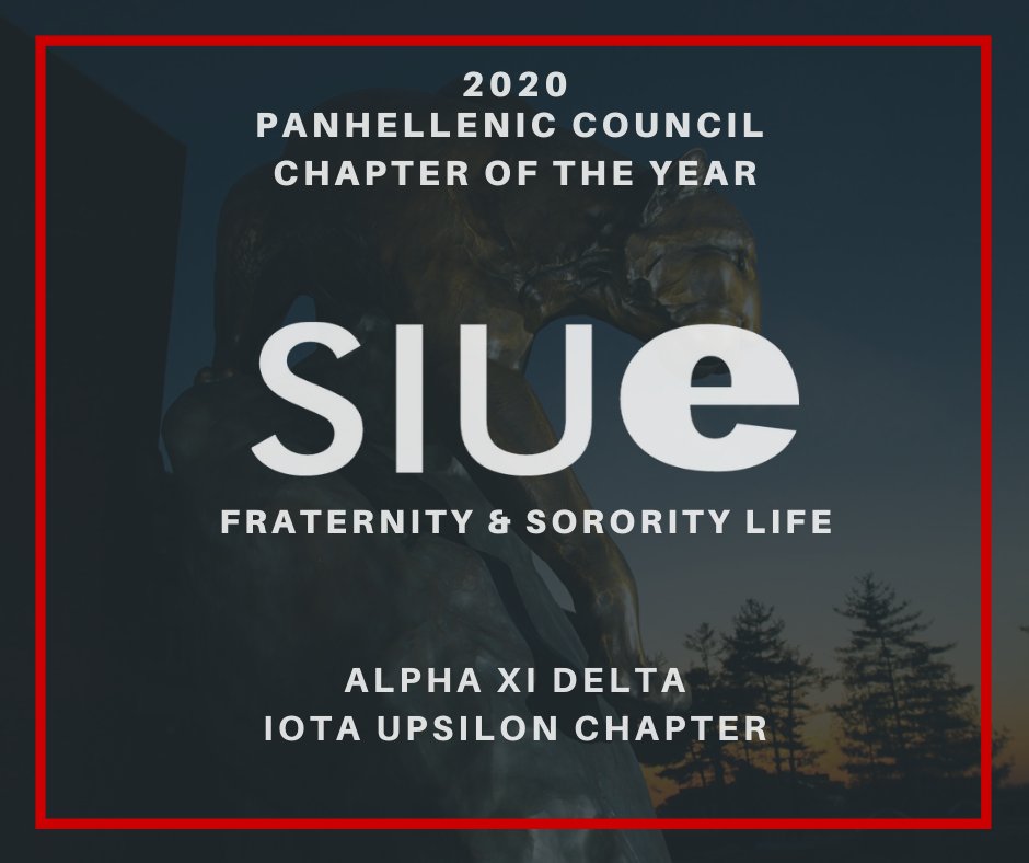 SIUEFSL's tweet photo. Congratulations to @SIUEAXiD, our 2020 @siue_phc Chapter of the Year! #2020FSLAwards

One chapter per council is awarded this distinction for achieving the highest comprehensive score for the accreditation cycle and the highest average chapter presentation score. https://t.co/tJaCW0KOiI