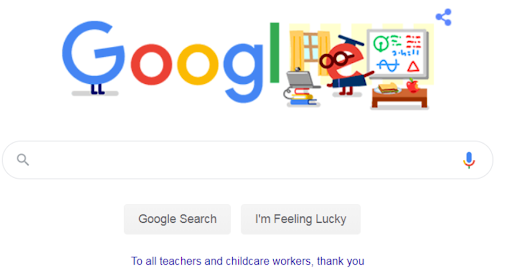 NAEYC's tweet image. Thank you Google for recognizing our heroes, the #ECE teachers and staff! Happy Week of the Young Child to our teachers, families, and young children! #WOYC20