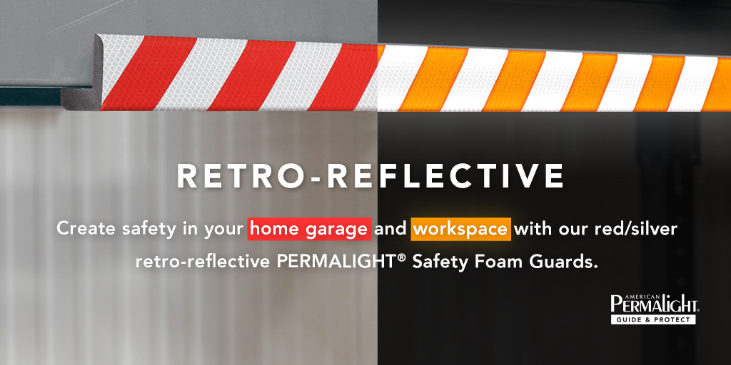 ameripermalight's tweet photo. Check out our PERMALIGHT® Safety Foam Guards (including standard, black/yellow, and retroreflective versions) https://t.co/t4VtHQEeMC American PERMALIGHT® | Guide & Protect #permalight #retroreflection #retroreflective #safetyfoam #garage https://t.co/2M6ubz8yYR