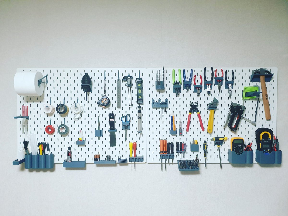rd1004g's tweet photo. 3D Printed ikea skadis pegboard accessories
https://t.co/fxJHcti8mO https://t.co/h3jFjNpyIp