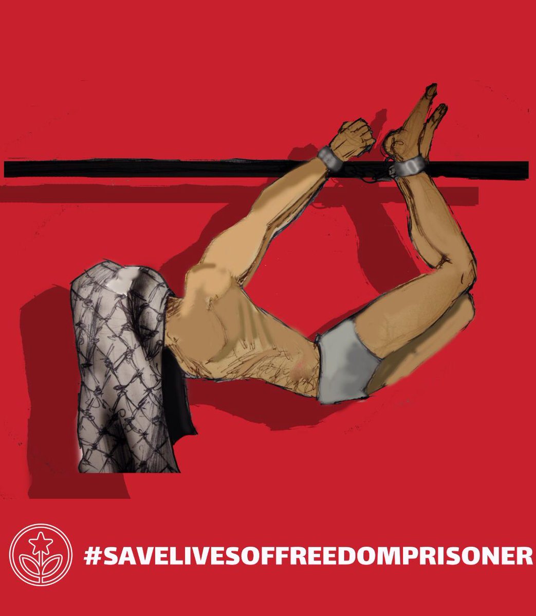 antiimperial_20's tweet photo. Palestinian prisoners are often subjected to different acts of torture by Israeli prison guards during the interrogation period.
 #أنقذوا_حياة_أسرى_الحرية https://t.co/xJrS4h8Lzx