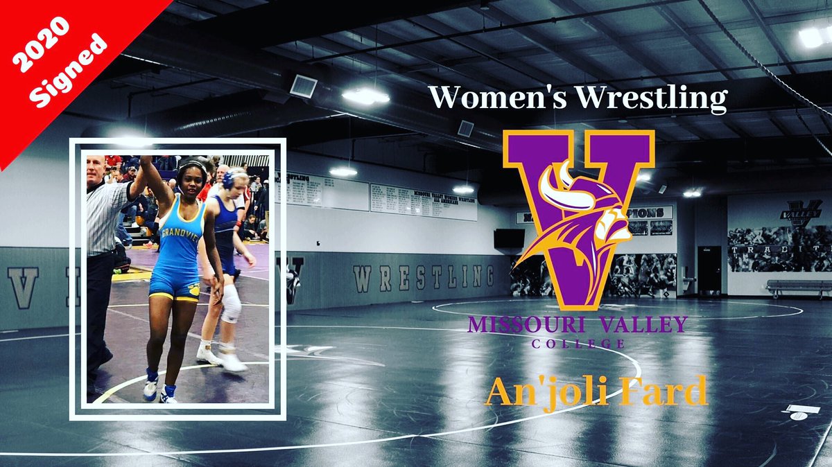 MVCWomenswrest1's tweet photo. Welcome to Missouri Valley College, An’Jolie Fard!!! #valleywillroll #valleywomenswrestling @grandviewhhs https://t.co/5fBey2xJyE