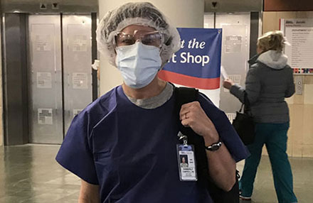 We're so proud of #UPSer Kim Campbell. She's a #UPSOccHealthNurse in Austin &amp; is now deployed to help as a nurse in a NYC hospital as part of the <a href="/USAFReserve/">Air Force Reserve</a>. #thumbsUPS #UPSersAreThere bit.ly/3cpemne