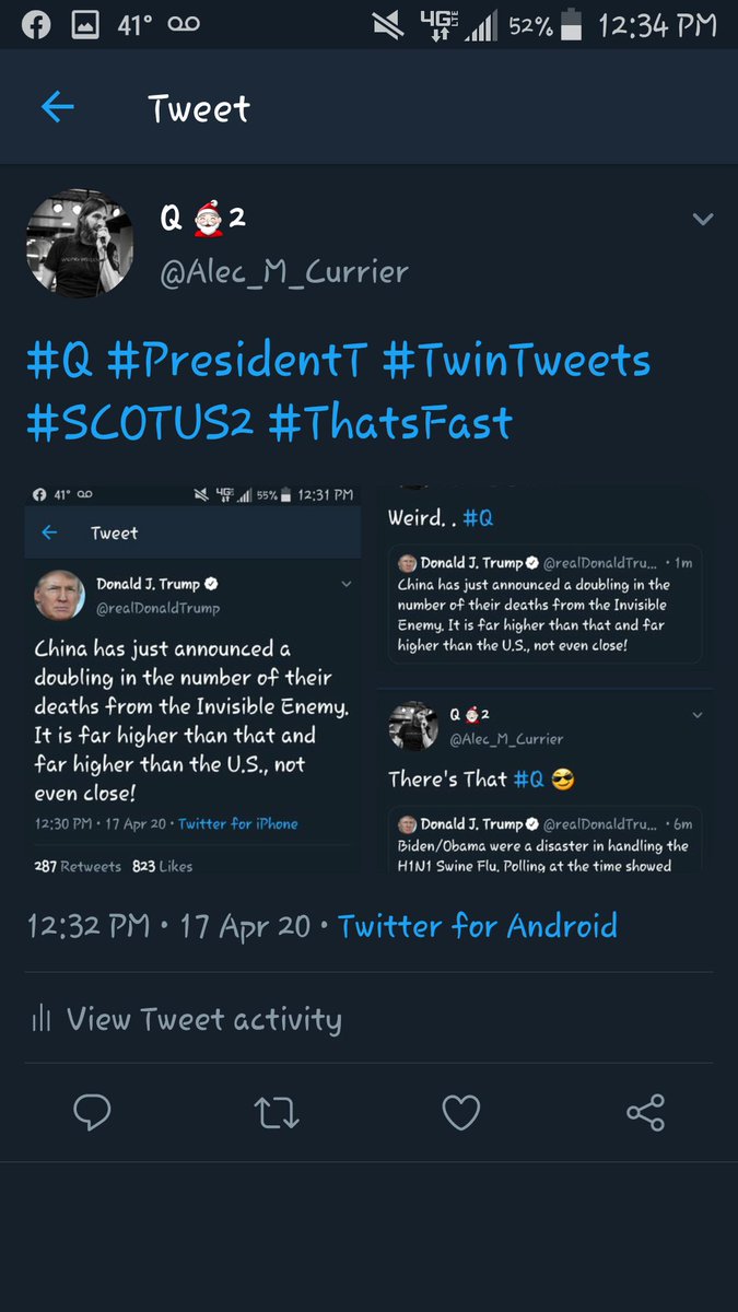 Alec_M_Currier's tweet photo. Aaaand Again. . 😎 #Q #SCOTUS2 #PresidentT #Twinning #Winning #TestingOneTwo https://t.co/dbQfaLzFzV