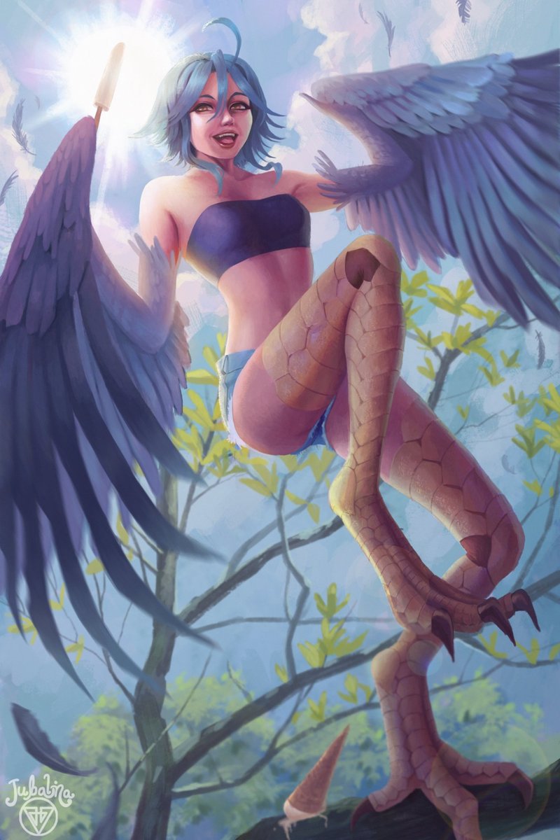 Jubalina_Art's tweet photo. I have another precious Monster Girl this week! Papi the Harpy ft. her Popsicle...
#MonsterMusume
#PapitheHarpy https://t.co/Mt2KGr66rq