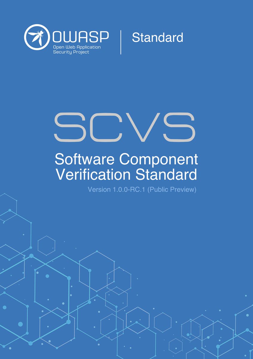 securestep9's tweet image. #OWASP Software Component Verification Standard (#SCVS) Release Candidate v1 is out.
OWASP SCVS is a framework for identifying activities, controls &amp;amp; best practices aimed at reducing risk in a software supply chain.

Download PDF here:

github.com/OWASP/Software…