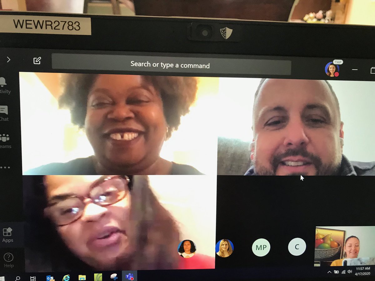 AnaOcegueraa's tweet photo. #EWRTOGETHER CS Team connecting via Teams for Town Hall 😊. Nice update by Magda & team learning new ways to stay connected. #EWRSTRONG Thank you !! Staying safe! ✈️ We ❤️ you!! @weareunited @EWRmike @susannesworld @RRadicsRuns @jeff_riedel160 @RobTravelin @mtmorais28 https://t.co/4E2YhtIFFu