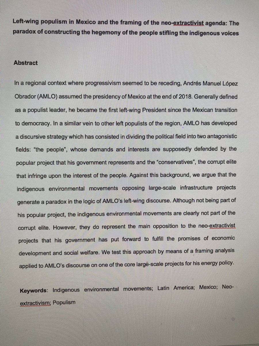 Hace 7 años, fui vocero de <a href="/Global132/">132Global</a> en la AGI de Huexca Desde entonces me propuse escribir un paper sobre el Proyecto Integral Morelos. Meta cumplida! Cabe decir es una articulo escrito entre compas <a href="/joeloe85/">Joel Ortega E.</a> <a href="/cancerbero_mx/">sharingan MXE</a> <a href="/JorgeGuzman_/">Jorge Guzmán (jorge-guzman.bsky.social)</a> 

Veamos q tal nos va con los revisores