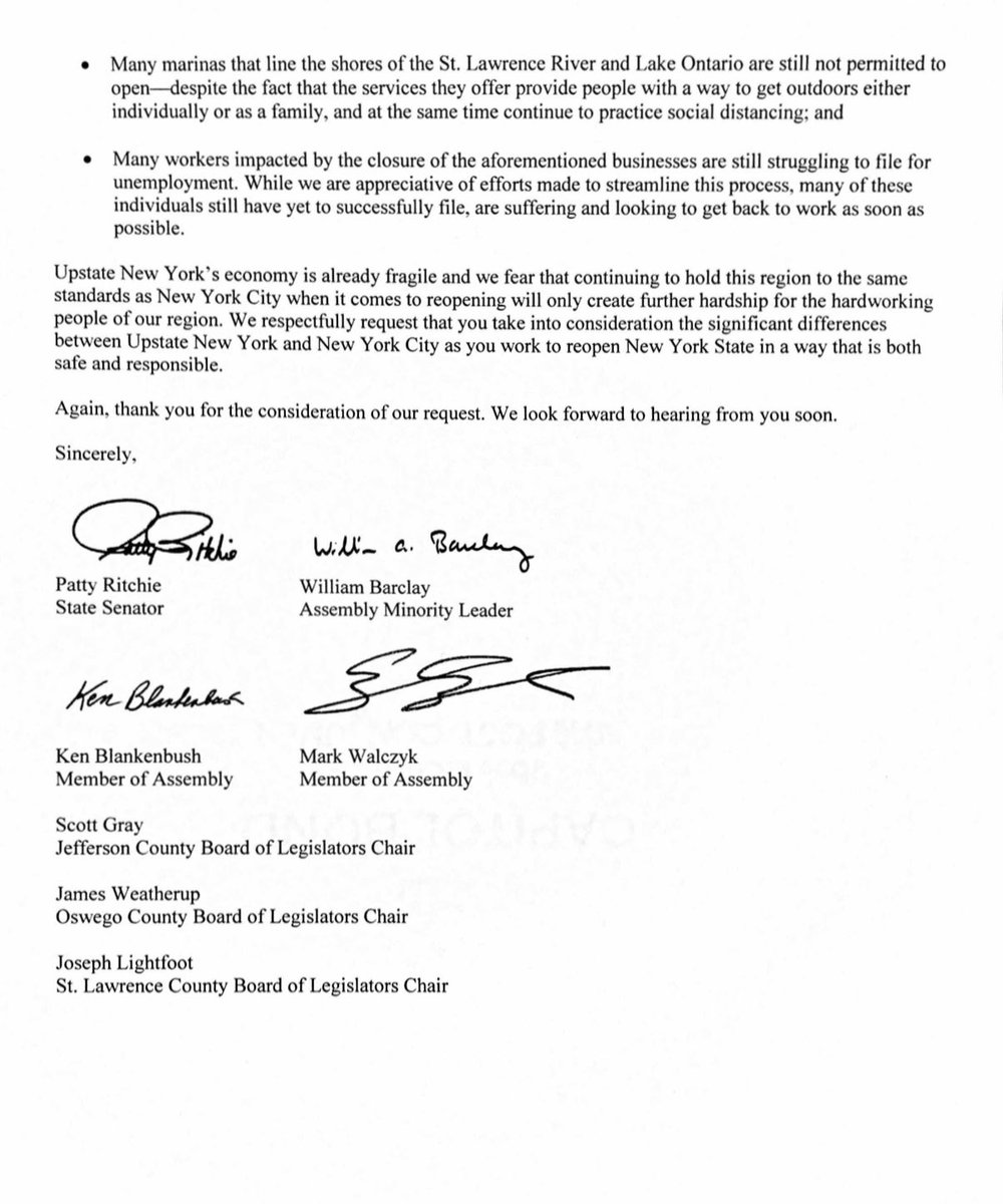 WillABarclay's tweet image. Today I joined my colleagues to urge the governor to adopt a REGIONAL approach for reopening our economy.