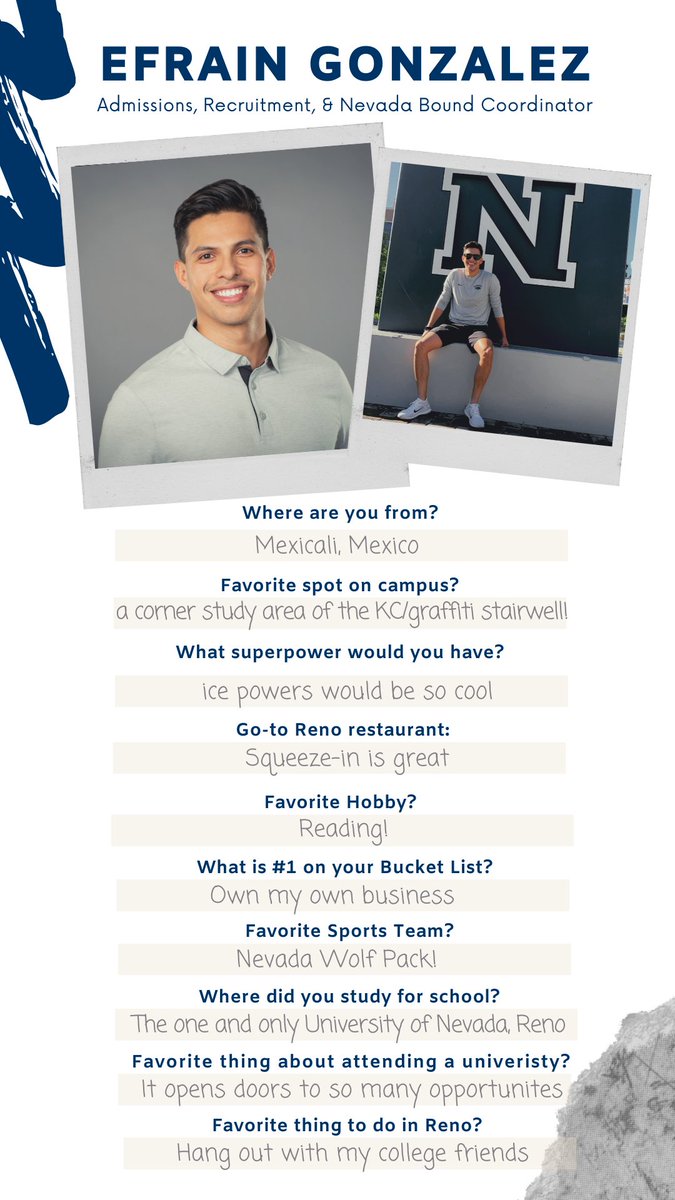 NVWolfPackVegas's tweet photo. 🚨**Recruiter Spotlight**🚨
Meet your #LVOPS Recruiter Efrain Gonzalez. Not mentioned below, he enjoys long walks on the beach and cats! https://t.co/2QklpjCekC