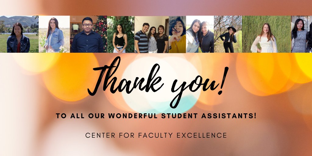 We want to send a shout out to our student assistants who have been tremendous in this shift to remote teaching. We truly appreciate each and every one of them! #NationalStudentEmploymentWeek