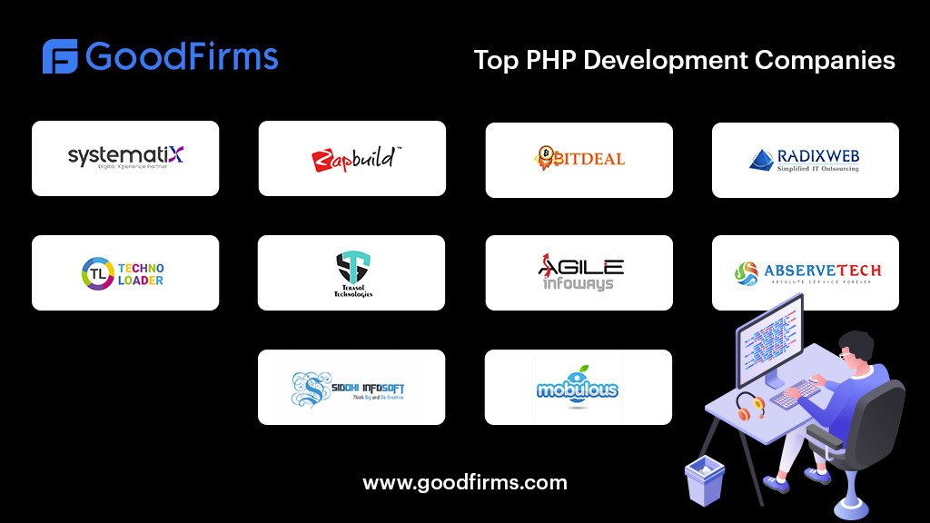 GoodFirms's tweet image. Check out the list of Top #PHP Development Companies at @GoodFirms - bit.ly/2WUS7kw
@SystematixInfo
@Zapbuild
@bitdealuk
@radixweb
@Technoloader
@Terasol_app
@agileinfoways
@abservetech
@siddhiinfosoft
@mobuloustech
#GoodFirms
