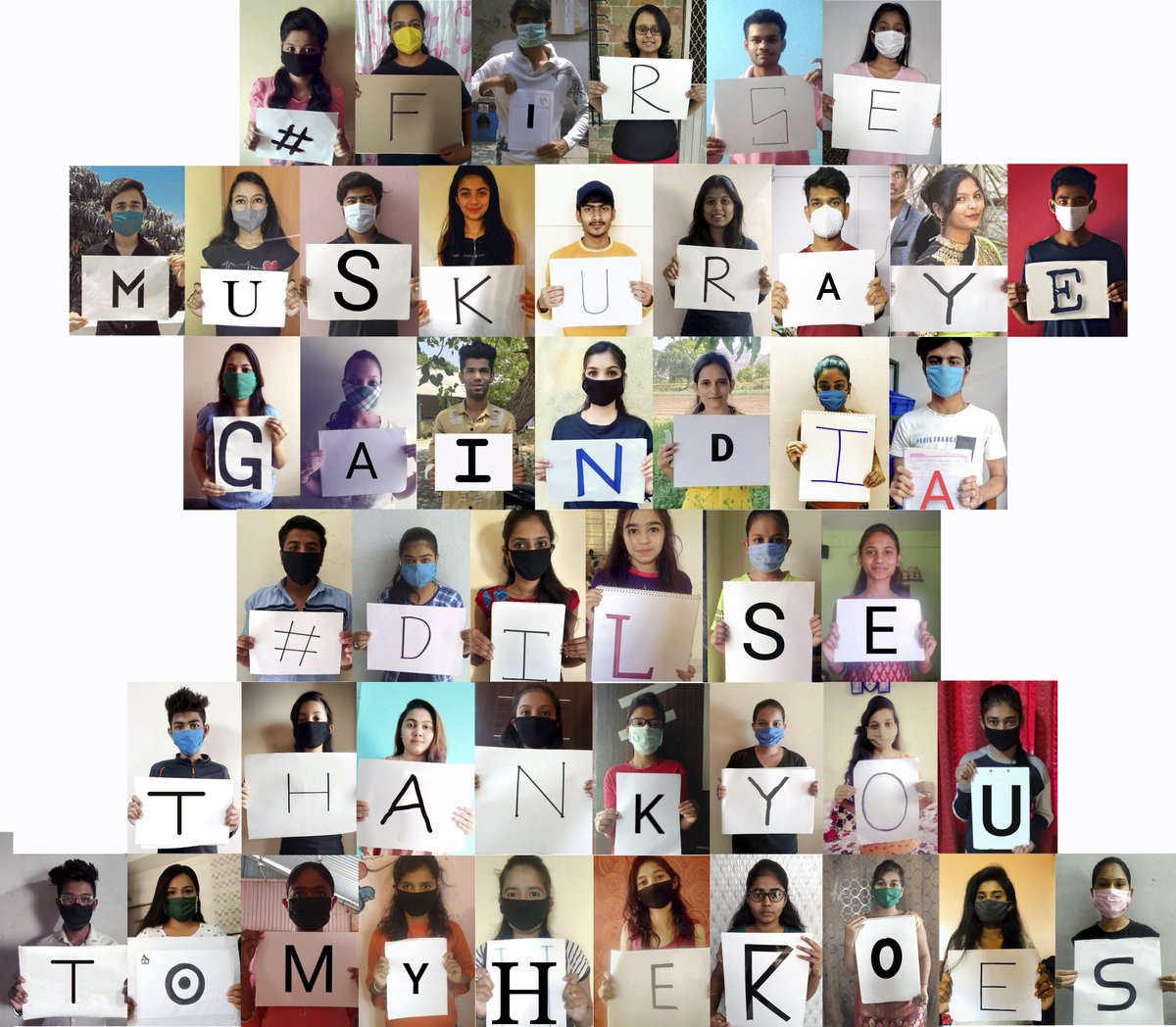 LukeshShelar's tweet photo. Firse muskurayega india
Dil se thank you to my heroes
#StayHomeStaySafe
#healthyindia
#youthcontribution
@narendramodi
@who https://t.co/ZgmuEug8mo