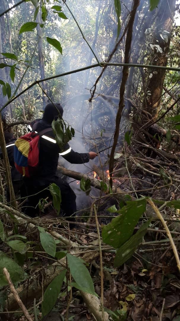 Bomberosforest6's tweet photo. @JULIOLEONYARA Bomberos forestales inparques cuerpo de guardaparques GNB comunidad quibayo ,asociaciones espiritistas unidos en el combate del incendio en el cerro marialionza https://t.co/XYl9IsgdB8