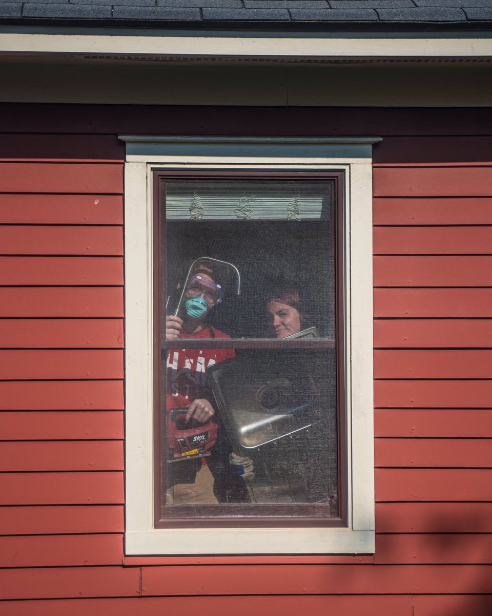 NEIGHBORS: DAY 13-Being new homeowners, A&C began renovating their home before the pandemic hit. On this day, they showed up to the window to highlight the progress. Everything but the kitchen sink? Nope. That too.