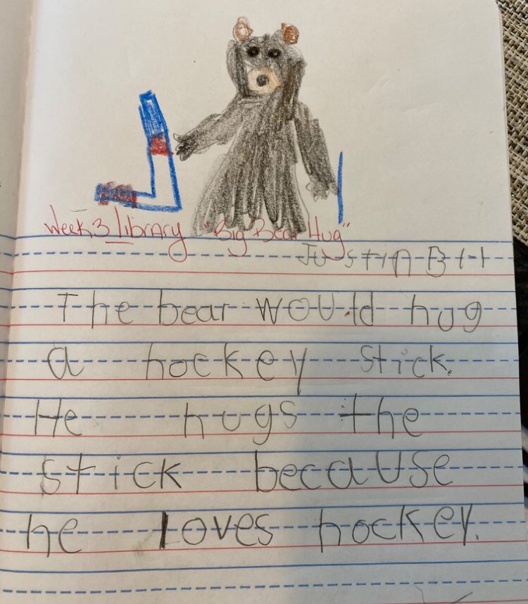 Melissa Lawler (@grundy_library) on Twitter photo Shared Big Bear Hug this week by Nicholas Oldland and then I challenged my first graders to draw the strangest thing a bear would hug and why! Here are a couple of fantastic responses!#grundygreatness #distancelearning2020
<a href="/GrundyAve/">πΎπ£π¦πππͺ πΈπ§π</a> Shared Big Bear Hug this week by Nicholas Oldland and then I challenged my first graders to draw the strangest thing a bear would hug and why! Here are a couple of fantastic responses!#grundygreatness #distancelearning2020
<a href="/GrundyAve/">πΎπ£π¦πππͺ πΈπ§π</a>