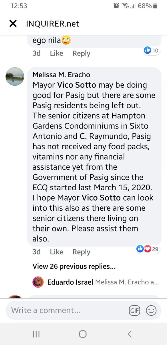 GazeShaiya's tweet photo. @VicoSotto Good morning mayor. Just read this comment from fb. Sana may mapapunta from your team to assist these senior citizens from Hampton Condo in C. Raymundo. Tinag din po kayo sa post. Thank you. https://t.co/j1ZRWwqks6