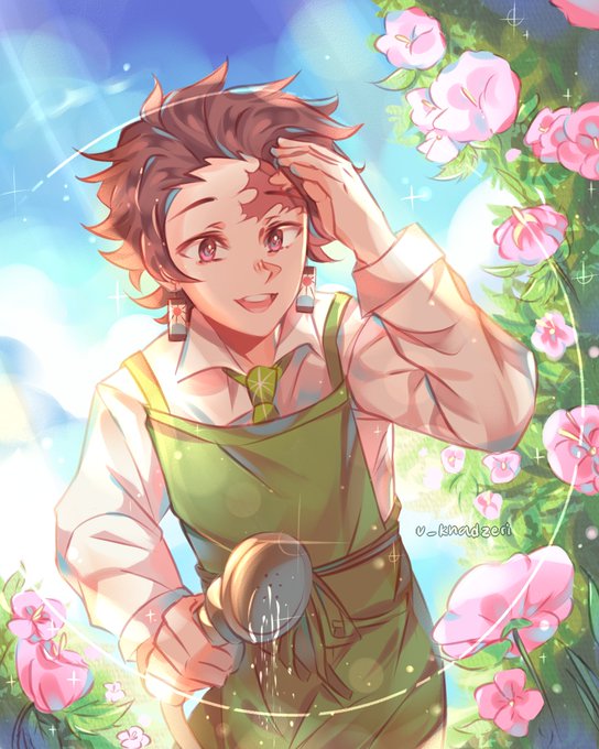 KaiさんがTwitterに投稿した竈門炭治郎(鬼滅の刃)のイラスト。