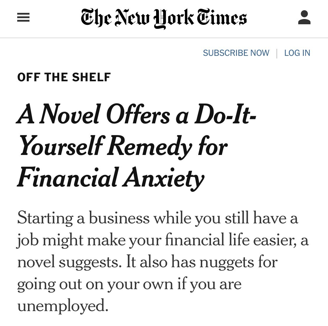 A Thread From Chrisguillebeau The Nyt Reviewed The Money Tree Very Excited To See This And They Actually Said Good Things Which