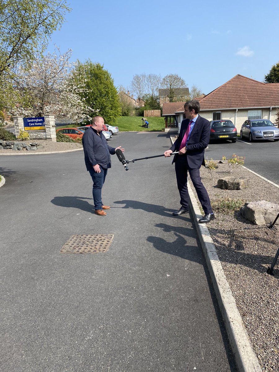 The <a href="/itvnews/">ITV News</a> cameras were at @FSHCNurses @FourSeasonsHCUK Sandringham Care Home today in Portadown. Watch the report tonight on the 6.30pm news!