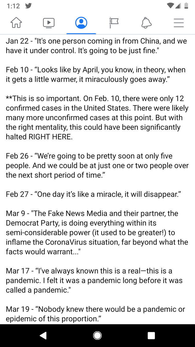 ChrisBreezy91's tweet photo. @realDonaldTrump @FoxNews Why did YOU wait?? You literally said, IN FEBRUARY, this would 'miraculously [go] away'! https://t.co/MZdbpU264l