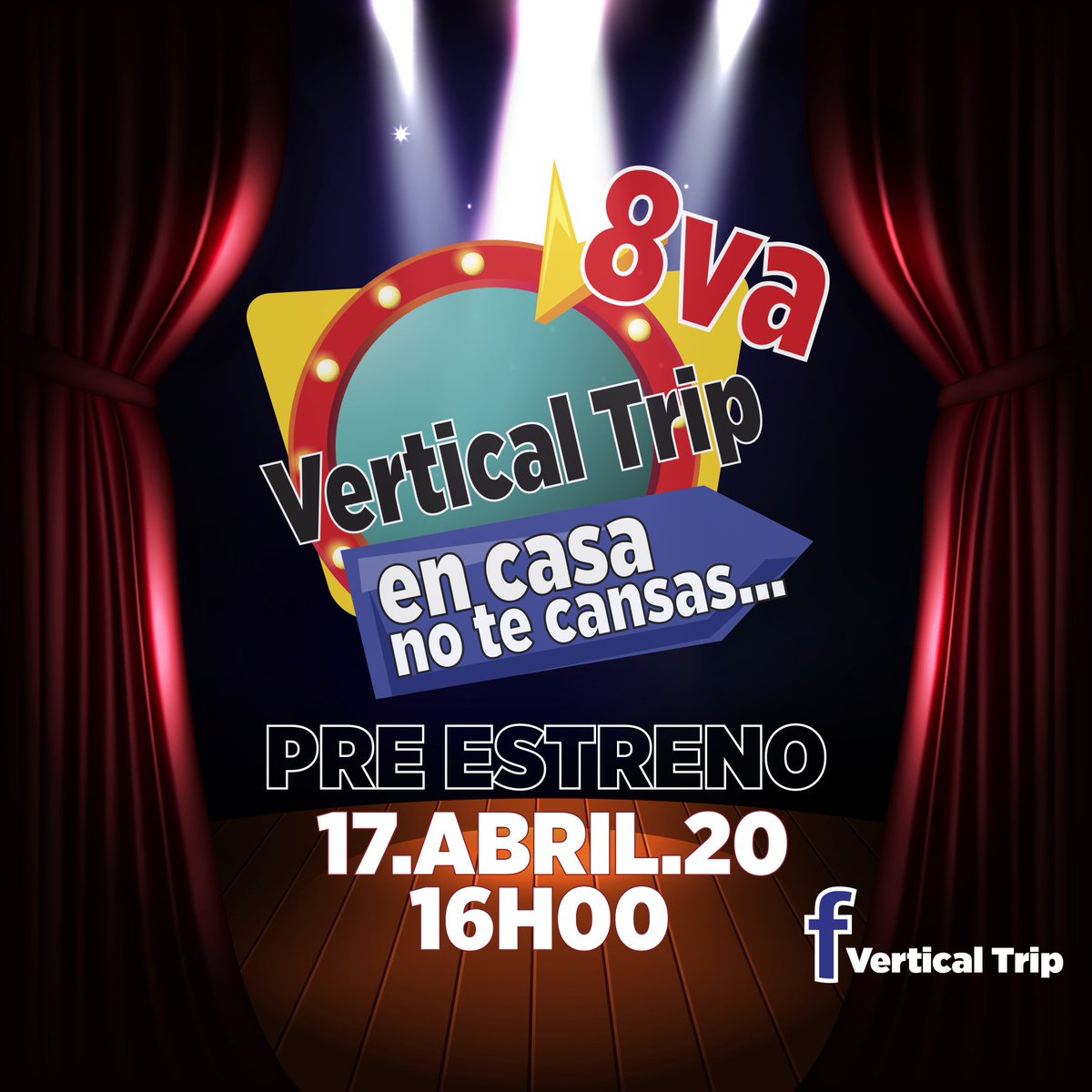 VerticalTripTv's tweet photo. #EnCasaNoTeCansas hoy regresamos con más energía, con más ganas de dar un mensaje que ayude a los jóvenes. 
Vertical Trip el programa de los jóvenes. 
Hoy 16 horas por Facebook Live https://t.co/5sAzN6gpxq