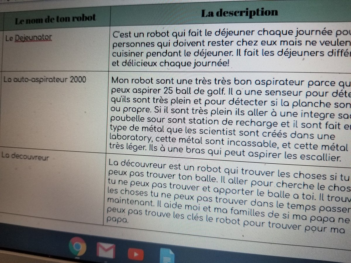 MmeForbes's tweet photo. Notre l'écriture collaborative: Si tu vas inventer un robot pour faire quelque chose pour toi ou ta famille, qu'est-ce qu'il va faire? Pour exemple 《Le chore-doer》Je le veux aussi! #sccdsb #frimm https://t.co/I1DK60BjAT