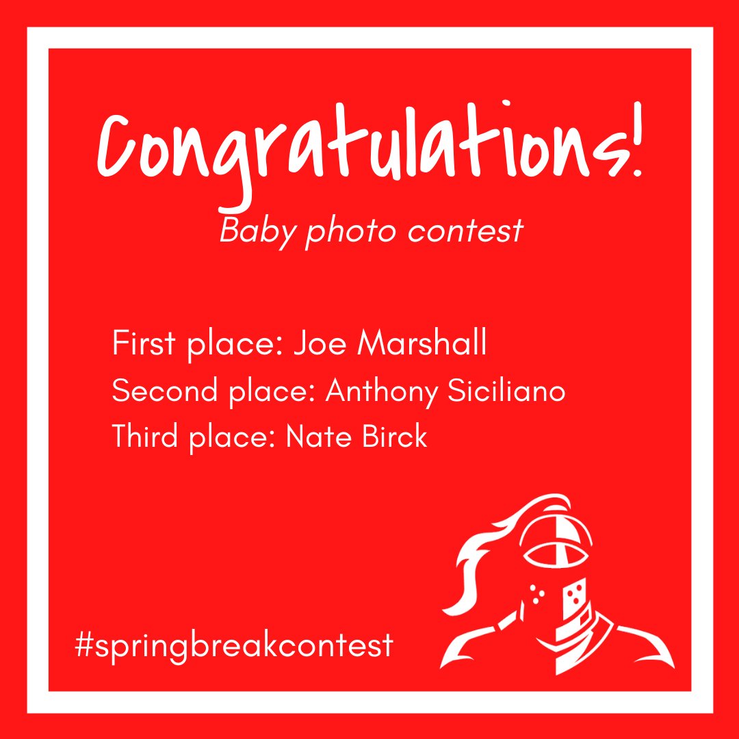 LaSallePride's tweet photo. Thanks to everyone who submitted guesses for our baby photo contest. We have a winner! 🍪🍪🍪 are on their way! #virtuallifeatlasalle #springbreakcontest https://t.co/oR5Kk5VuQs
