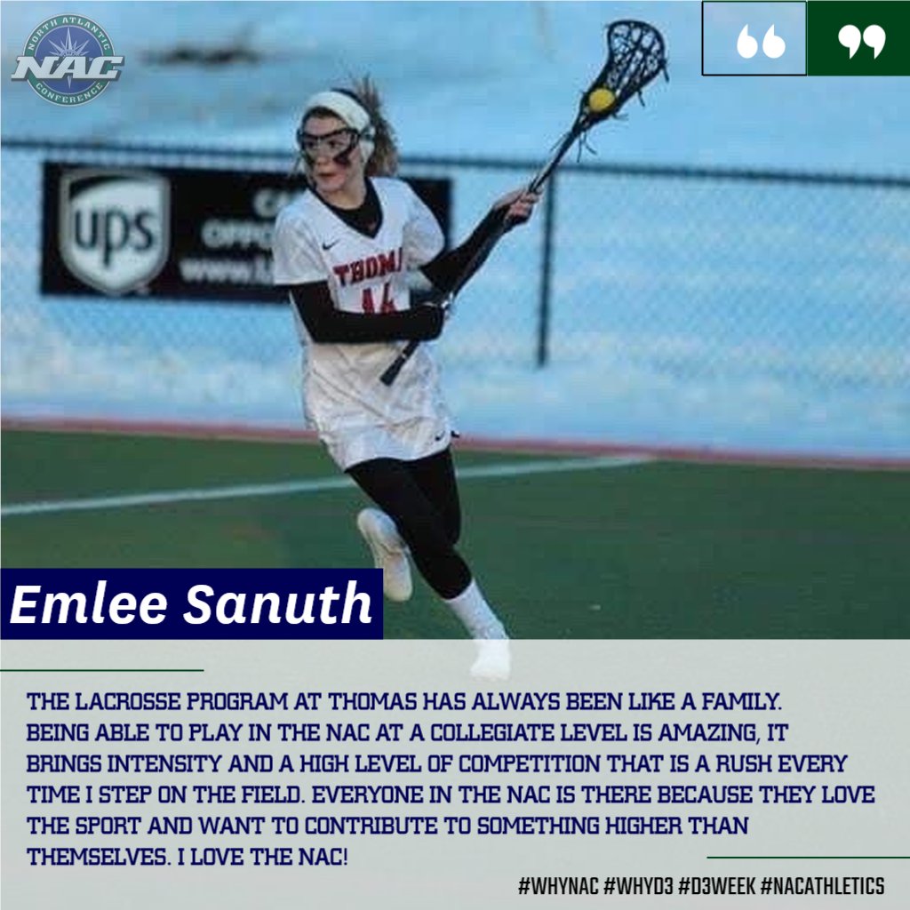 nacathletics's tweet photo. Emlee Sanuth @TCTerriers on #WhyNAC https://t.co/7AxruiTpR7
