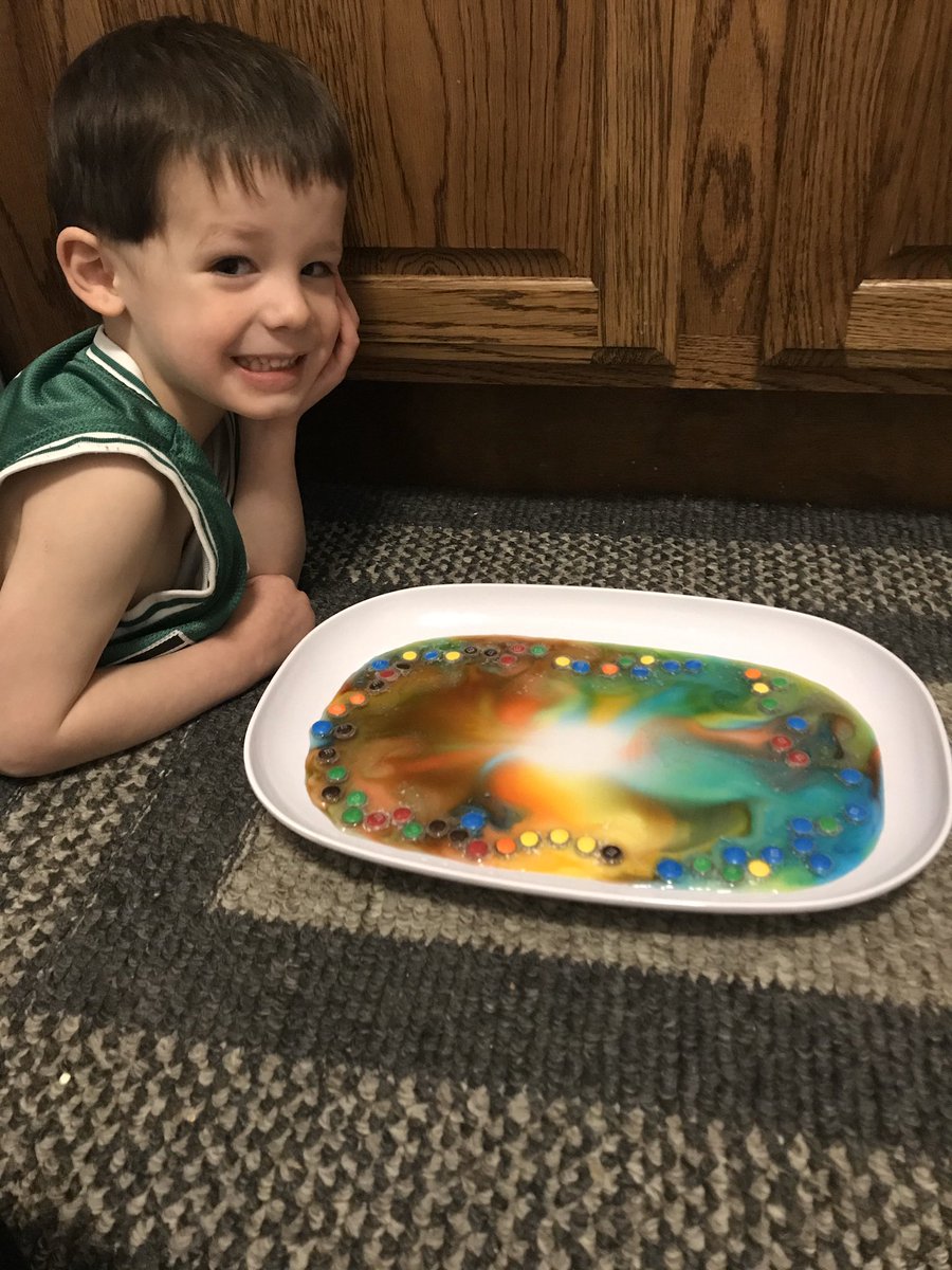 davidsonacademy's tweet photo. Check out some of the pics from students who did the Skittles experiment presented by Mrs. Rust. #theDAway #DAdistancelearning https://t.co/CnZux771Sc