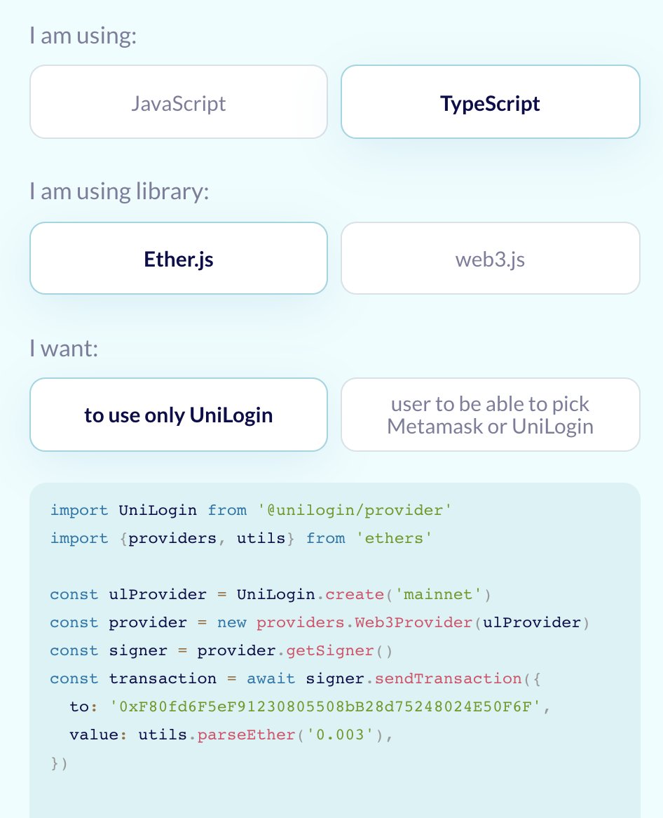 How is this project not more popular yet <a href="/unilogin/">UniLogin</a>? It has literally the best UX and product features in crypto for real world usage.

1) Usernames/ENS
2) 2FA
3) E-mail recovery
4) Fiat on-ramp included

Kudos to team and Natalia for UX.