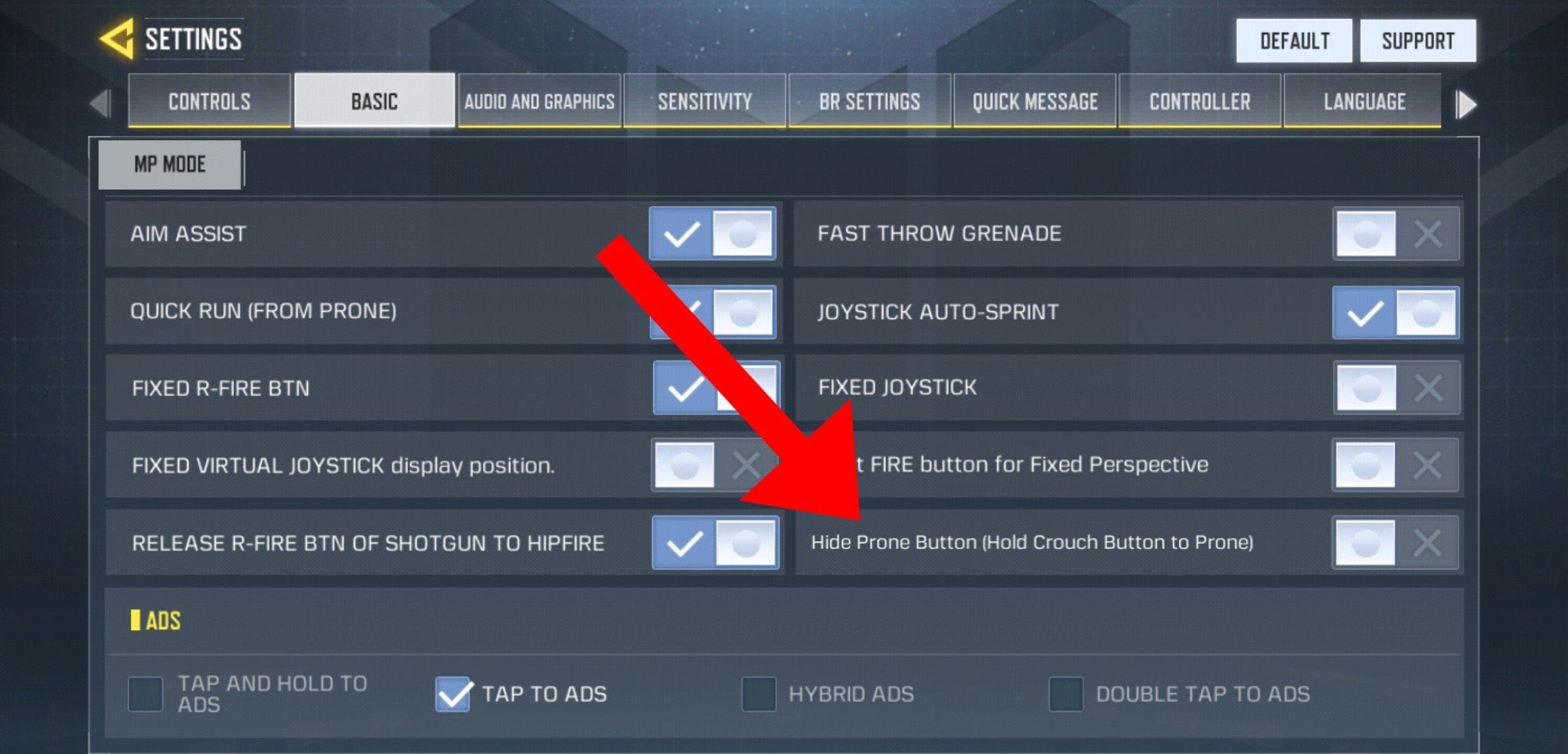 How To Enable Prone Button in COD Mobile