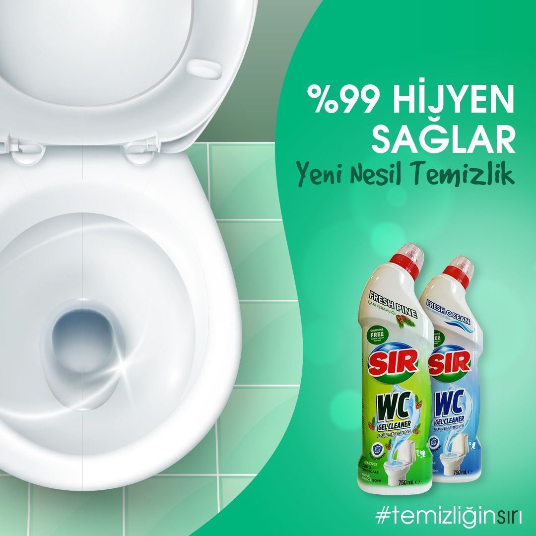 SIRDeterjan's tweet photo. %99 hijyen sağlayan Sır Wc Cleaner ile yeni nesil temizlik banyonuzda. Ferah ve kalıcı kokularıyla banyonuzun havasını yeniler; kir ve kireç oluşumunu geciktirir. ✋✨
.
#sırdeterjan #temizliğinsırrı #sebakimya #Trendyol #HepsiBurada #cleaning #evtemizliği #hijyen #banyo https://t.co/qOjQBi6pK3