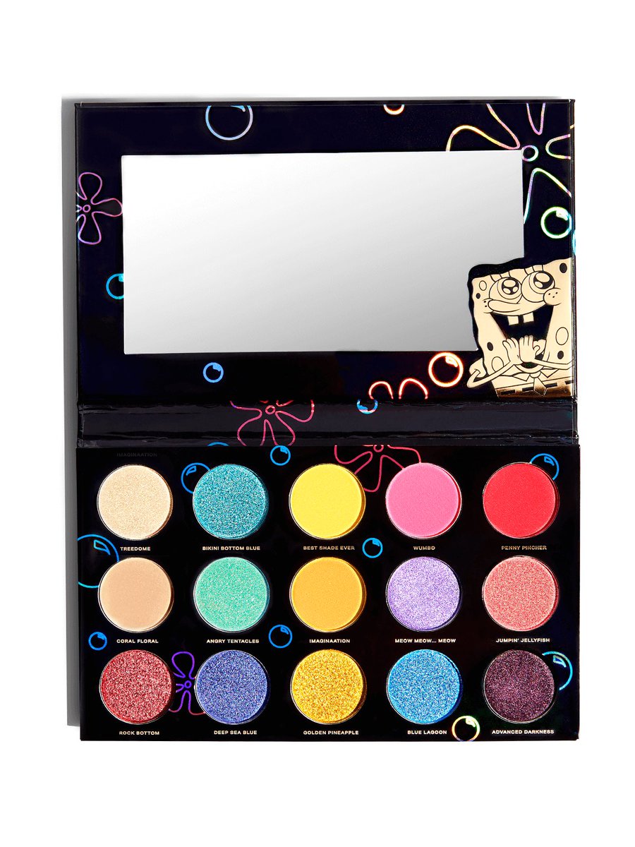 chaeslvt's tweet photo. there’s a whole spongebob palette... look how pretty???? https://t.co/dOl3u4d9jH