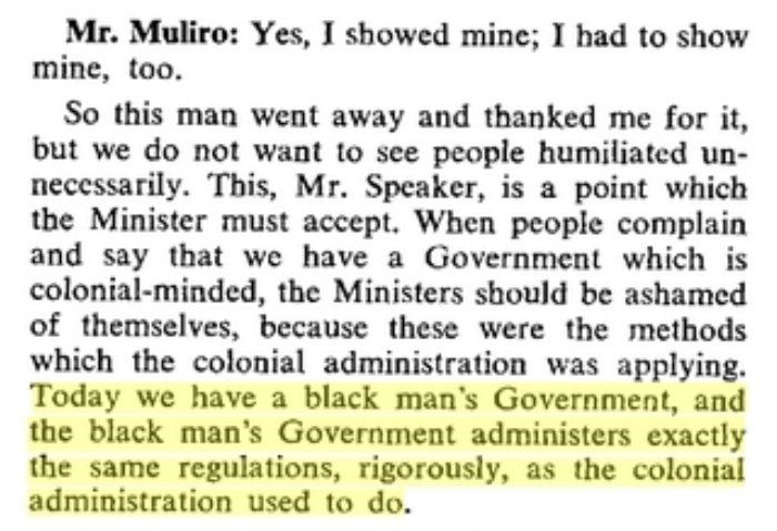 Masinde Muliro's words in the House of Representatives on 01.02.1966 are as relevant now as they were then.