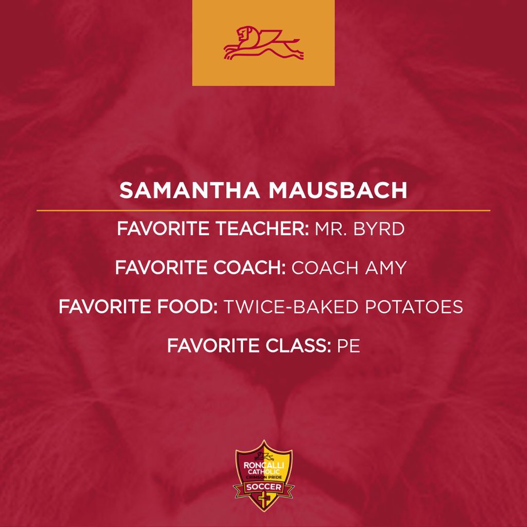 RC_GirlsSoccer's tweet photo. ⭐️⚽️SENIOR SPOTLIGHT⚽️⭐️
👩‍🎓2️⃣0️⃣2️⃣0️⃣👩‍🎓
🦁 Samantha Mausbach 🦁 https://t.co/6h4WVL0ArG