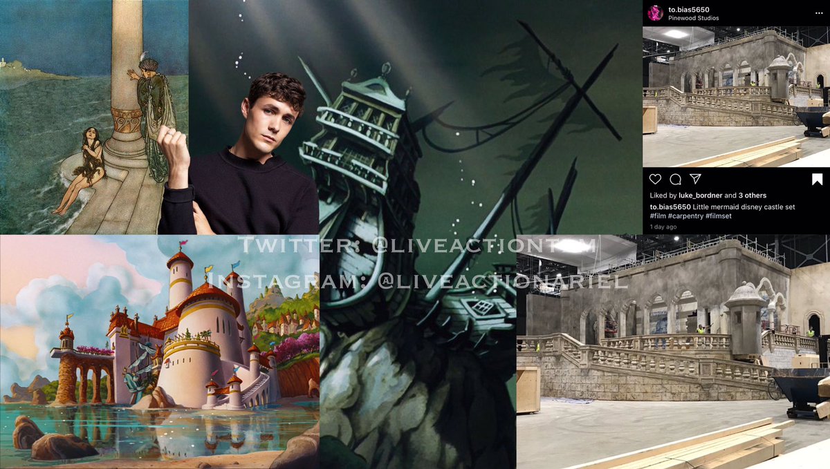 LiveActionTLM's tweet photo. 🏰PRINCE ERIC’S CASTLE🏰
According to Instagram user @ to.bias5650 the image below is the set being used for Prince Eric’s castle. This is the second set piece we’ve gotten a peak at (the ship being the first). The steps totally remind us of HCA’s original tale. https://t.co/yGYB54xM12
