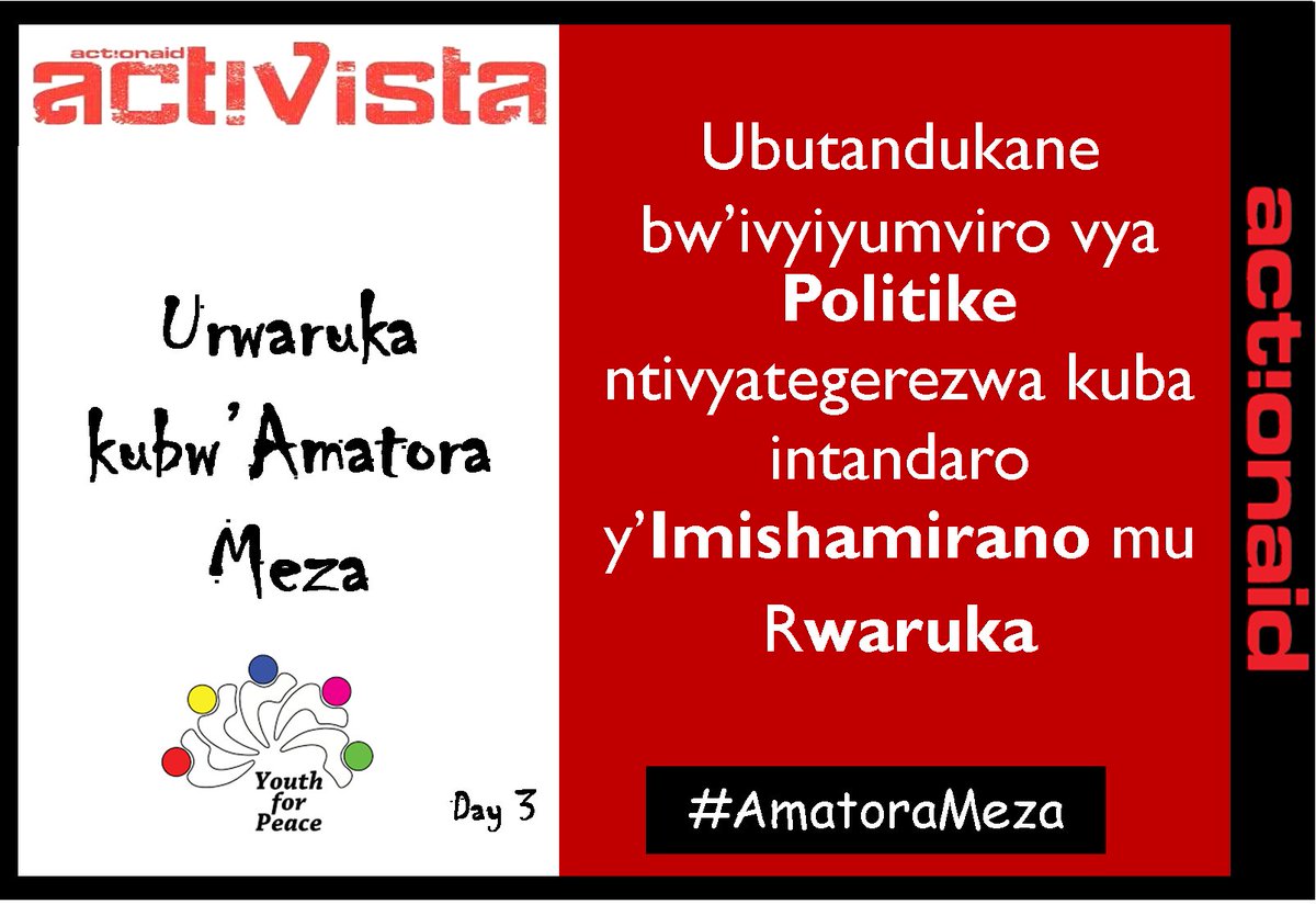 ActivistaBdi's tweet photo. Ubutandukane bw’ivyiyumviro vya Politike ntivyategerezwa kuba intandaro y’Imishamirano mu Rwaruka.
#AmatoraMeza #Burundi @pnkurunziza  
@CeniBurundi @HonEdouard @BurundiGov @CNIDH_Bdi
 @Min_JPTic @ButoyiEvelyne @burundi_senat @nshingamateka https://t.co/7e6910T21r